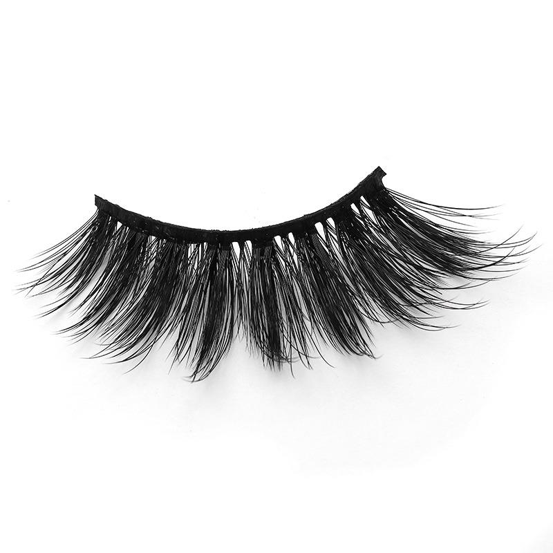 3 Pairs 25mm Length Synthetic False Lashes with Tweezer (7)