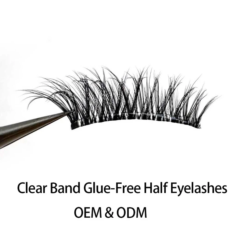 Clear Band Glue-Free Half Eyelashes Clear Band Glue-Free Half Eyelashes